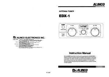 alinco edx-2 tuner manual